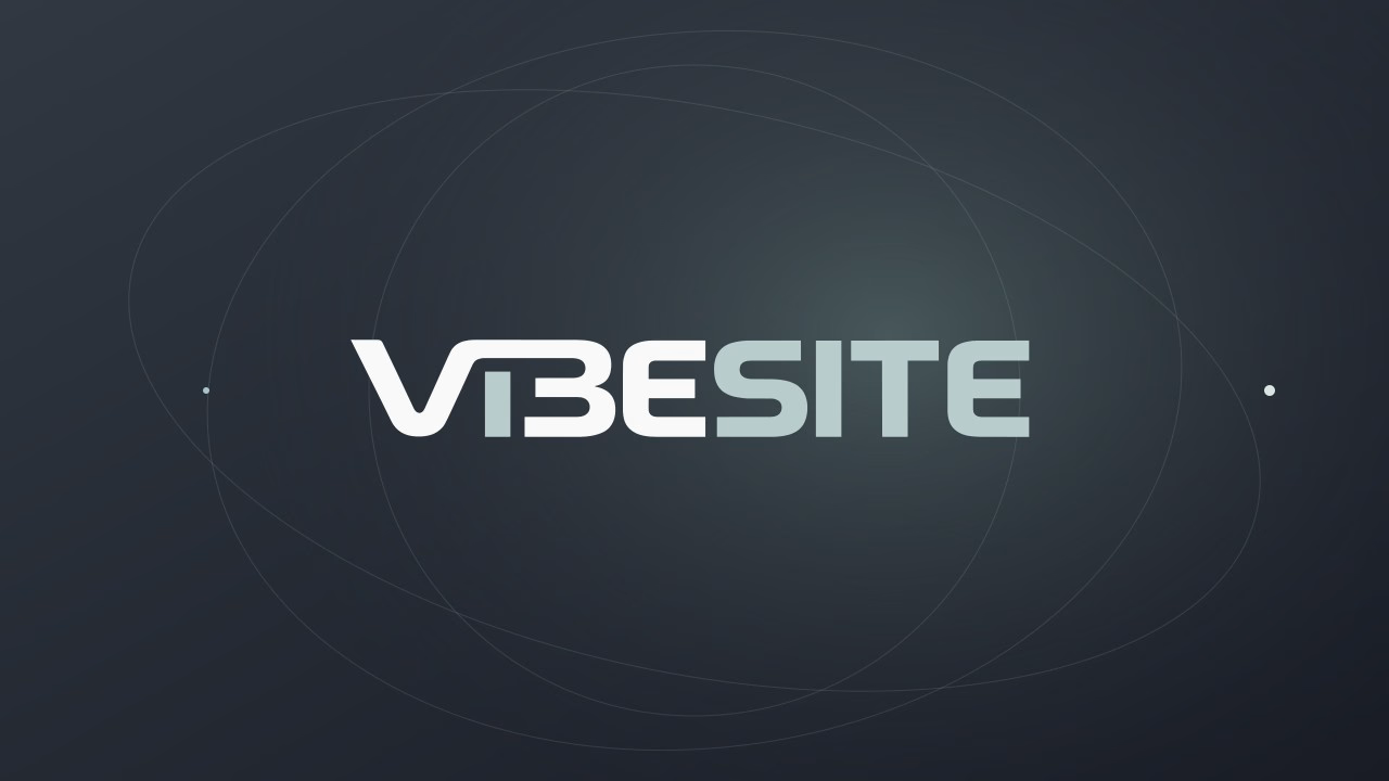 Animiertes Vibesite-Logo mit sanft kreisenden Linien